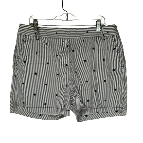 IZOD Shorts 14 Blue White Striped Star Nautical Preppy Stretch Summer - Picture 1 of 6